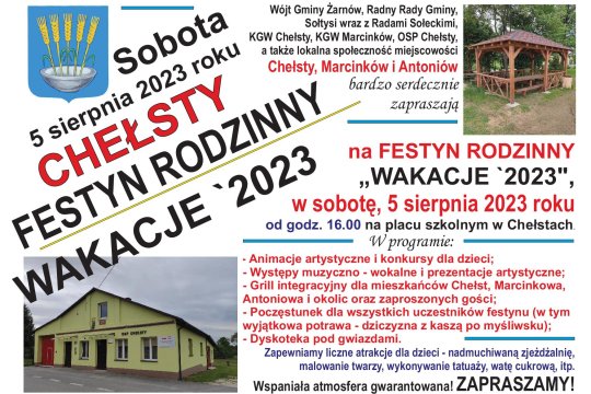 Festyn Chełsty`2023, plakat