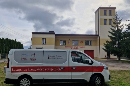 Akcja krwiodawstwa w remizie OSP KSRG Żarnów remiza