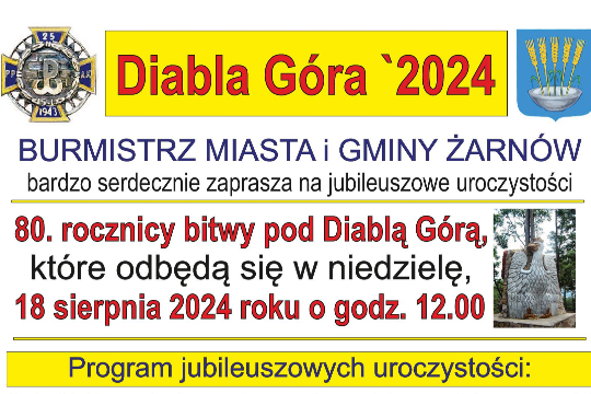 Plakat zaproszenia na uroczystości