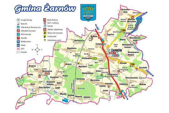 Mapa Gminy Żarnów