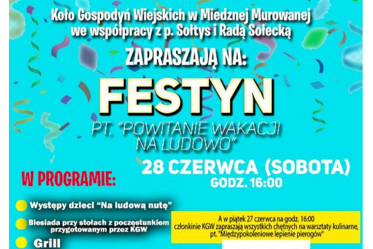 Plakat pikniku w Miedznej Murowanej