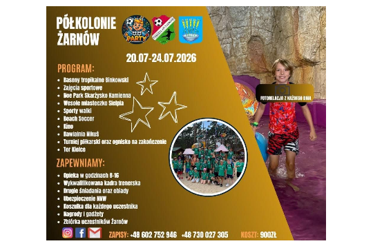 Półkolonie Żarnów - lato 2026
