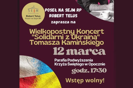 Zaproszenie na Wielkopostny Koncert „Solidarni z Ukrainą”