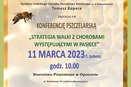 Zaproszenie na konferencję pszczelarską