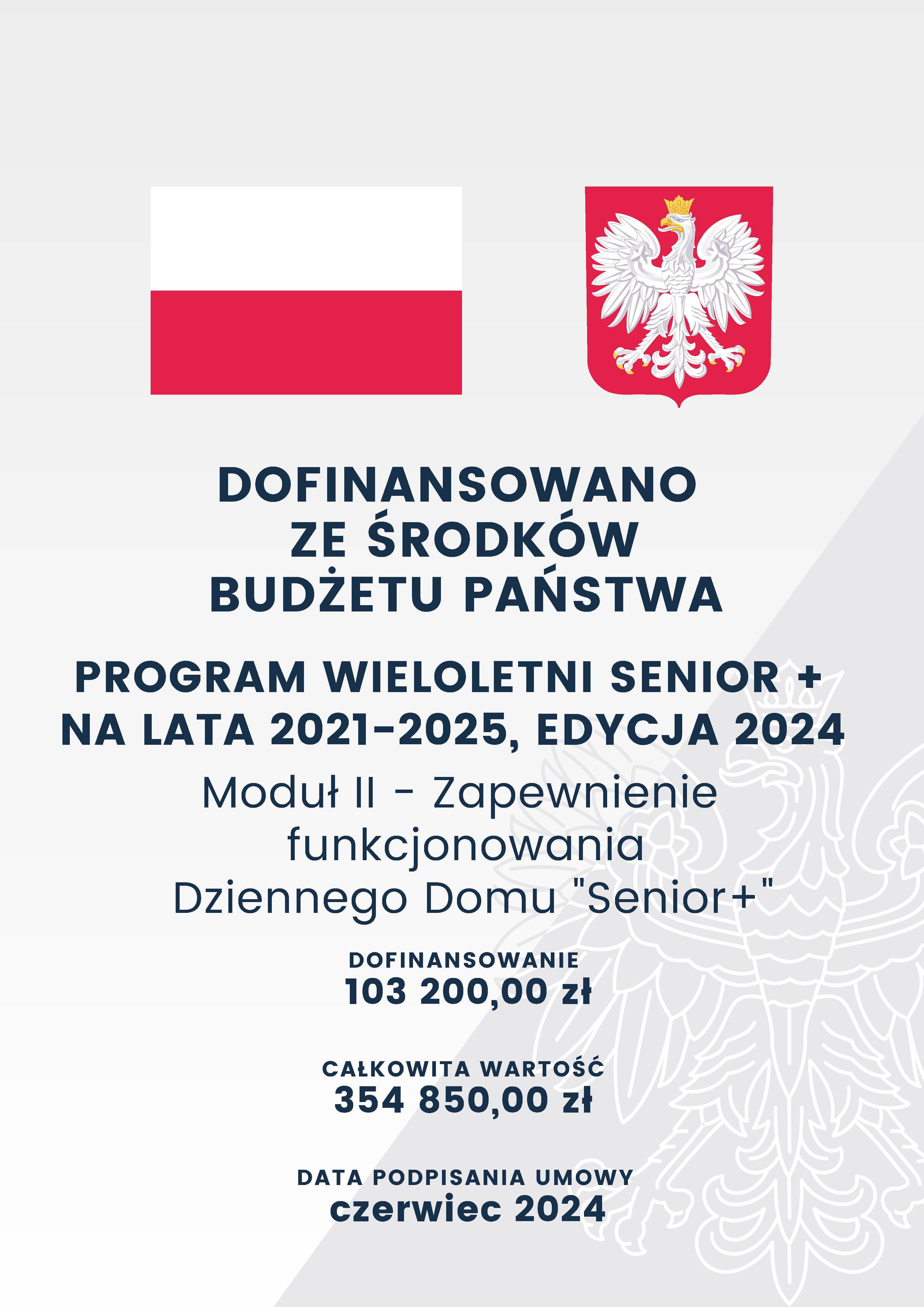 Dofinansowanie w ramach programu wieloletniego Senior+ na lata 2021 2025 edycja 2024