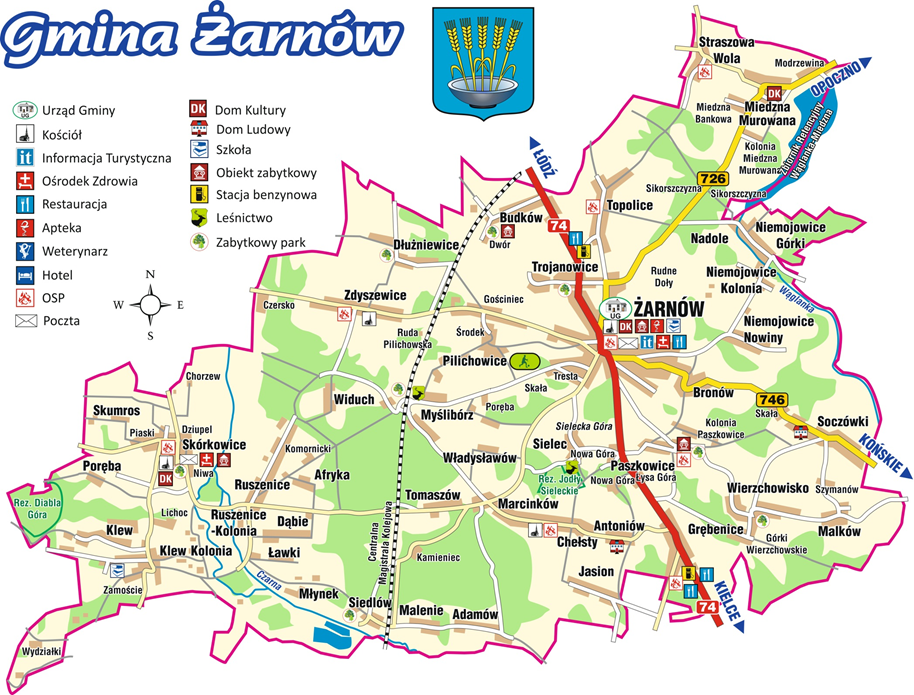 Mapa Gminy Żarnów