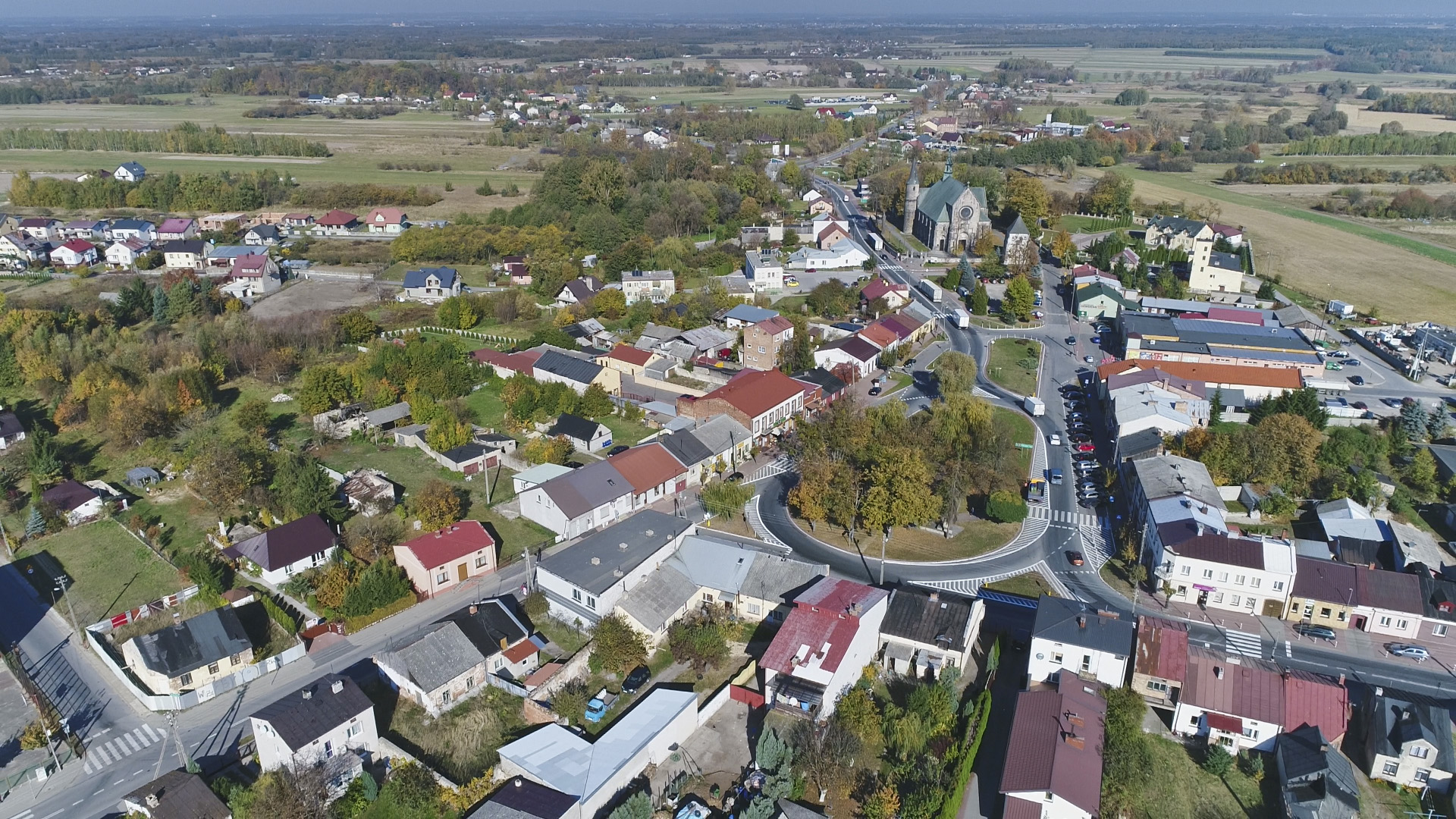 Gmina Żarnów z lotu ptaka