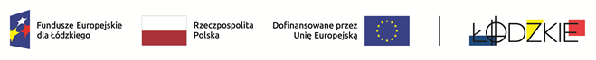 Fundusze Europejskie Województwo Łódzkie wstążka dokumentu