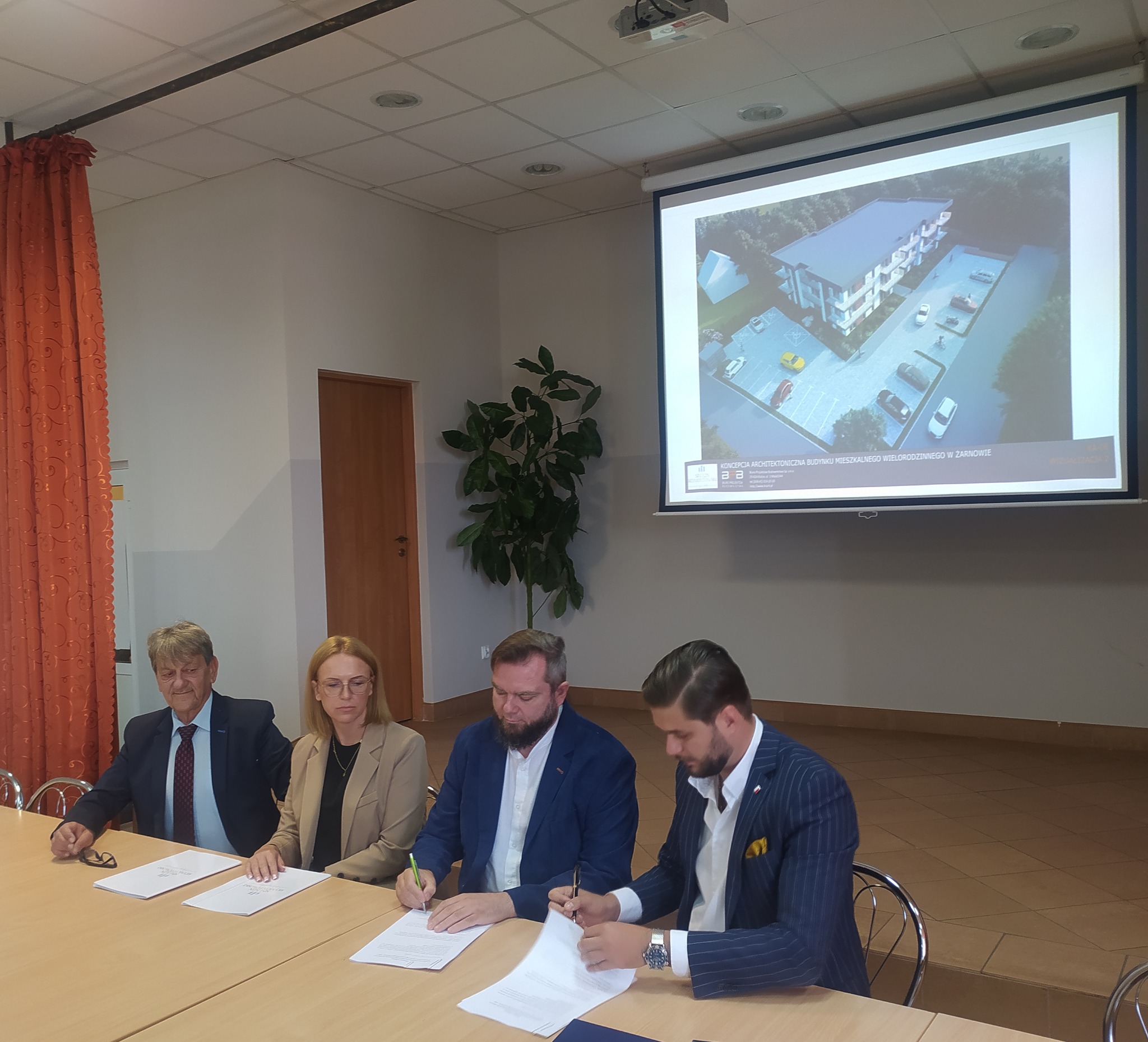 Blok mieszkalny w Żarnowie podpisanie umowy